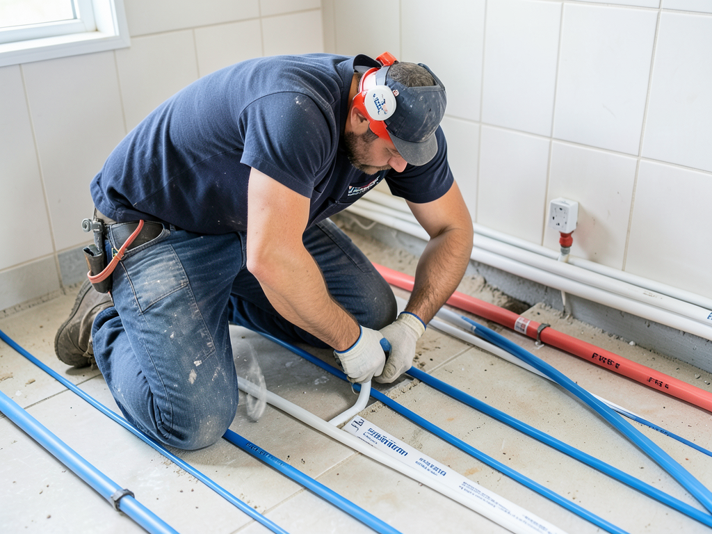 Adding radiant floor heating to your bathroom remo