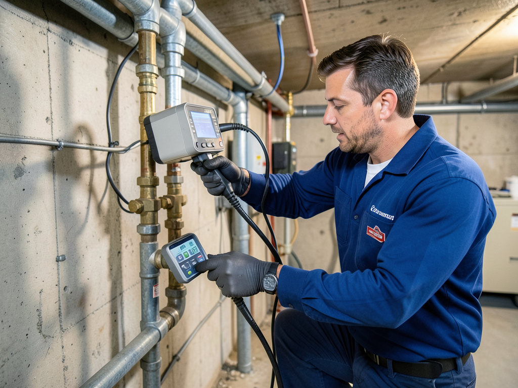 Fast pipe leak detection and repair in carnegie