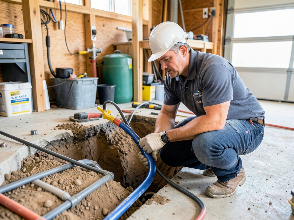 How to plan the plumbing for a detached garage wor